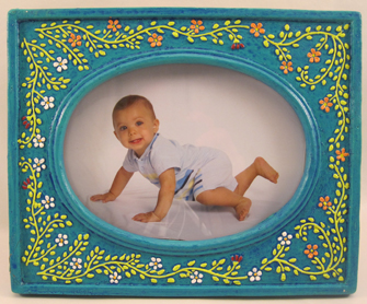 Mexican Ceramic Hand Painted Picture Frames